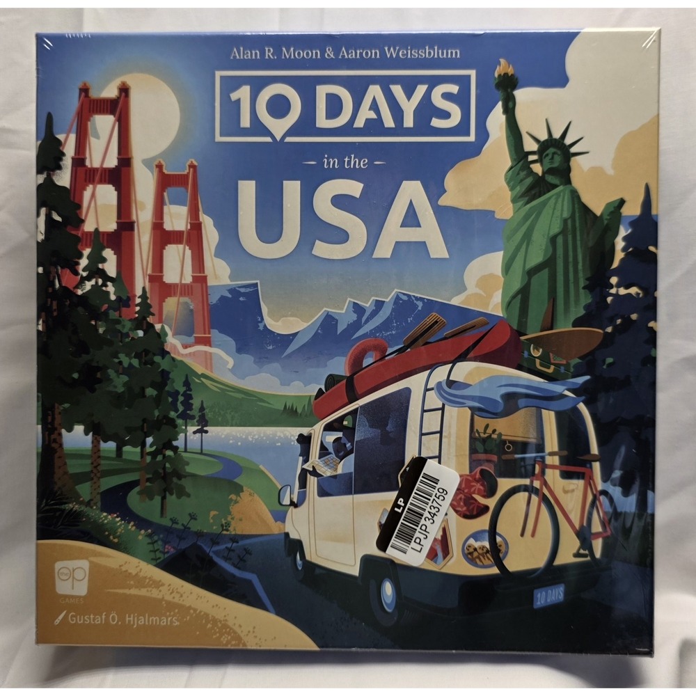 10 DAYS IN THE USA - NEW UNOPENED Board Game 2024 Alan Moon 8+ 2-4 Players